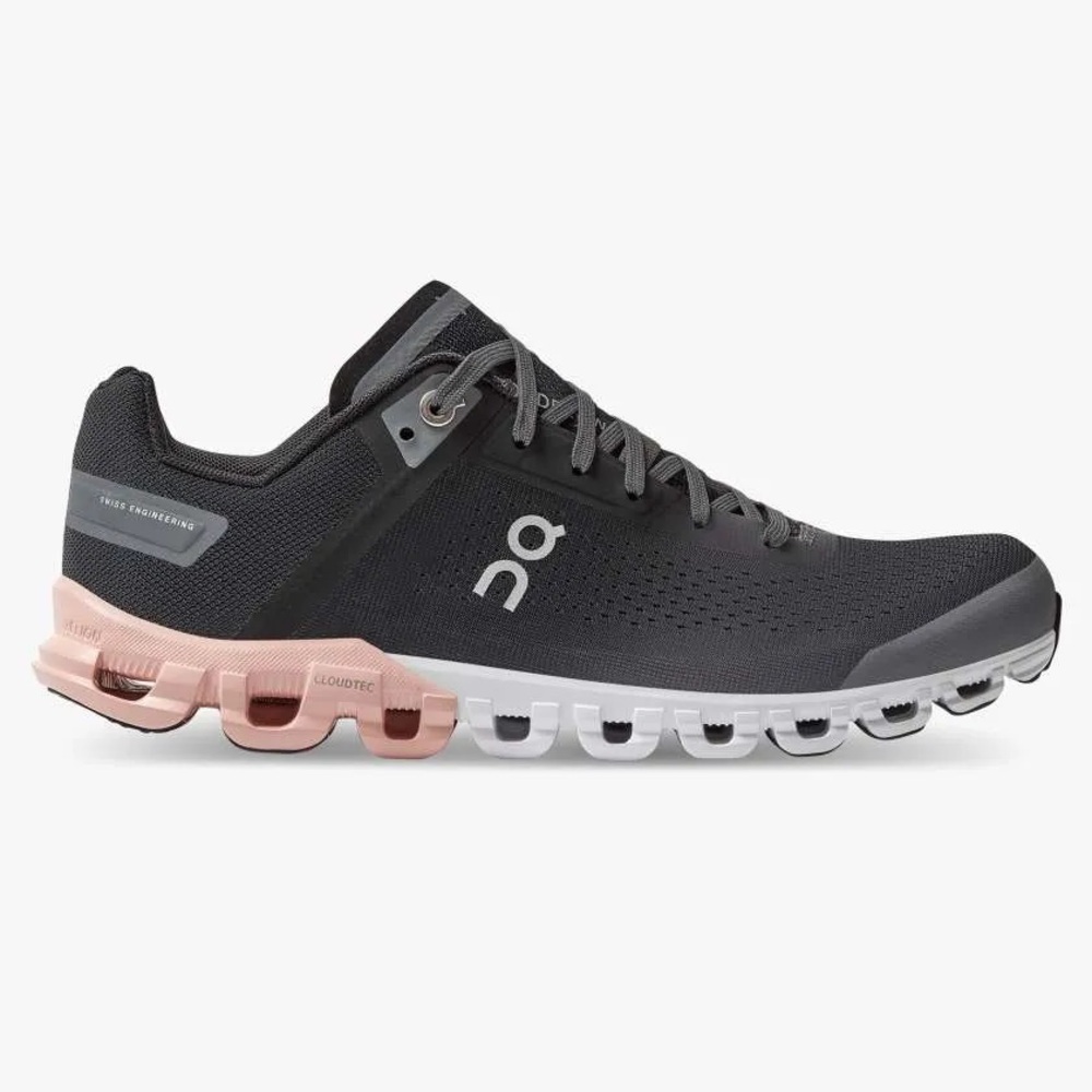 On Running Women's Cloudflow 2 Shoes - Gray and Pink